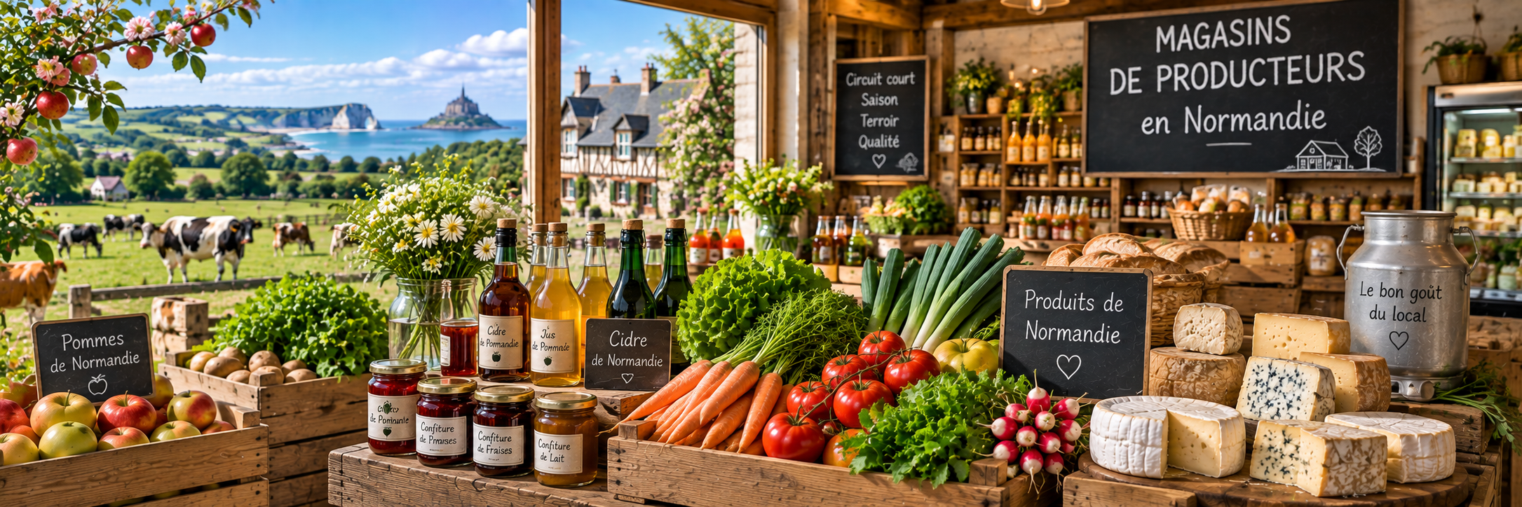 Magasins de producteurs en Normandie